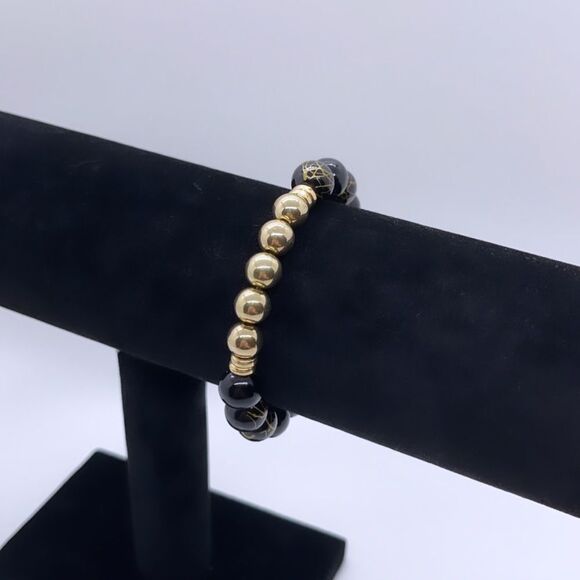 NWT Wool + Pepper Co. Mens B&G Beaded Bracelet - Picture 4 of 5